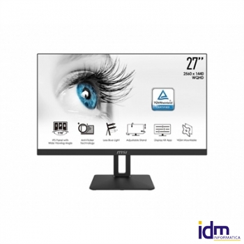 MSI MP271QP Monitor 27 pulgadas  IPS QHD  VGA HDMI MM AA